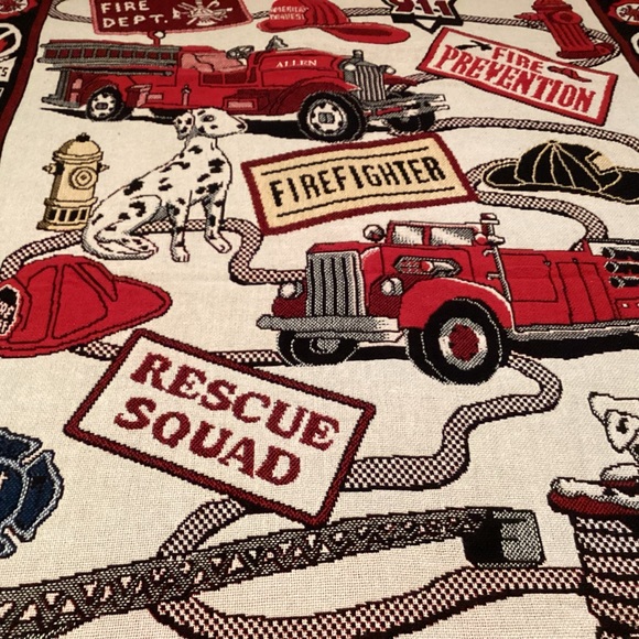 Goodwin Weavers Fire Fighters 100% cotton throw. - Picture 3 of 10